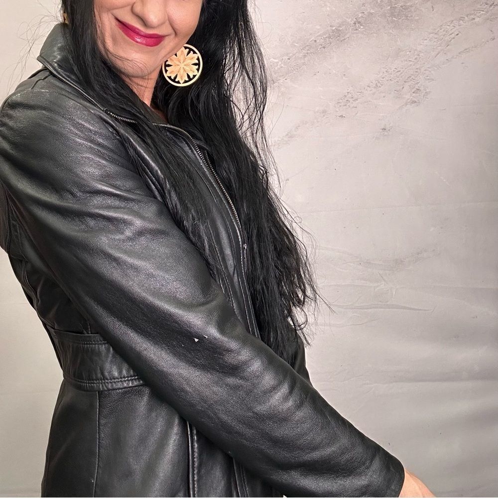 Worthington genuine leather lined jacket coat - Picture 2 of 6
